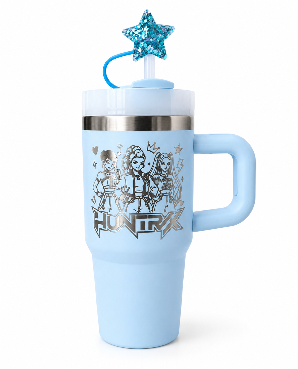 K-Pop Fan Gift Tumbler – Laser Engraved Insulated Cup 400ml, Personalised Quencher-style tumbler cup with handle 14oz (Copy)
