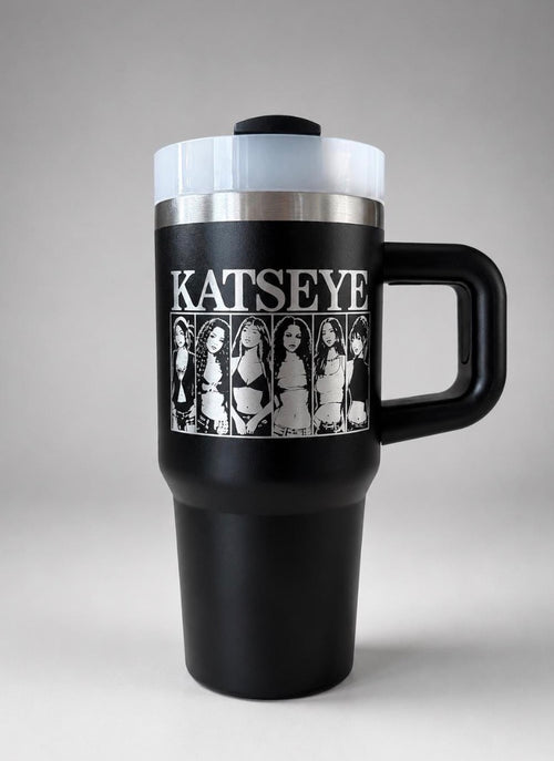 K-Pop Fan Gift girl band Tumbler – Laser Engraved Insulated Cup 400ml, Personalised Quencher-style tumbler cup with handle 14oz