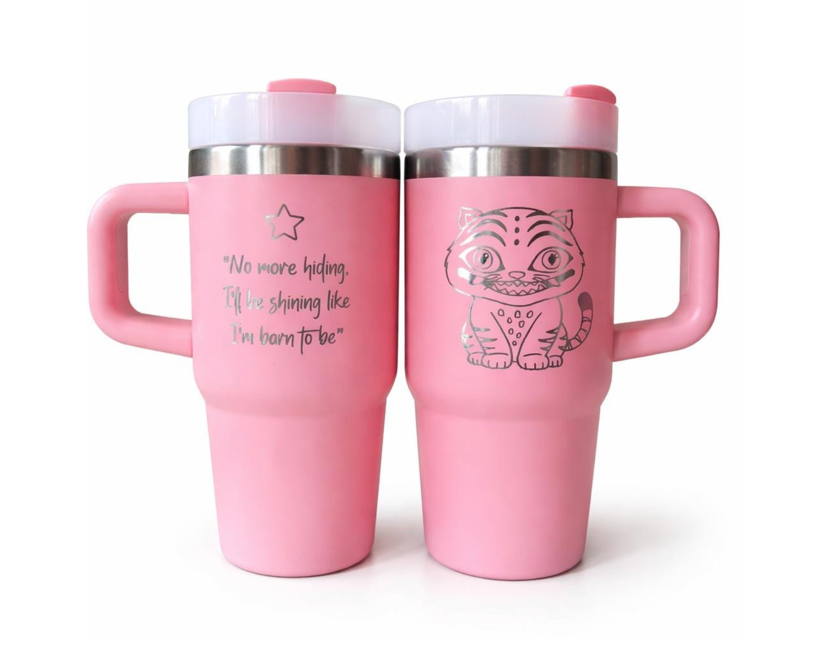 K-Pop Fan Gift Tumbler – Laser Engraved Insulated Cup 400ml, Personalised Quencher-style tumbler cup with handle 14oz (Copy)