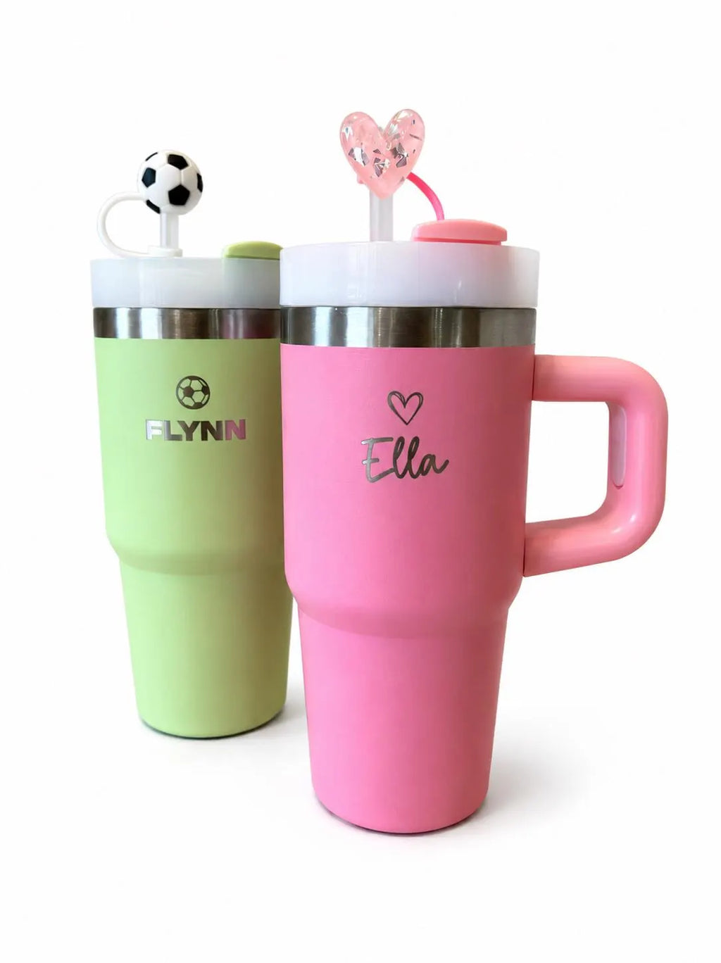 LASER ENGRAVED kids children’s small size travel tumbler flask with handle and straw-personalised mini cup-14oz