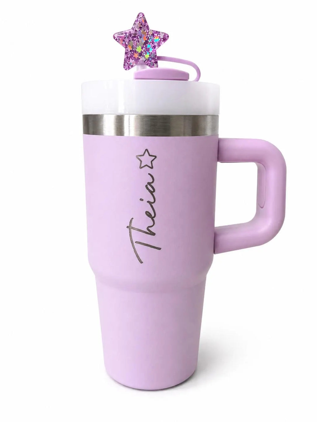 LASER ENGRAVED kids children’s small size travel tumbler flask with handle and straw-personalised mini cup-14oz